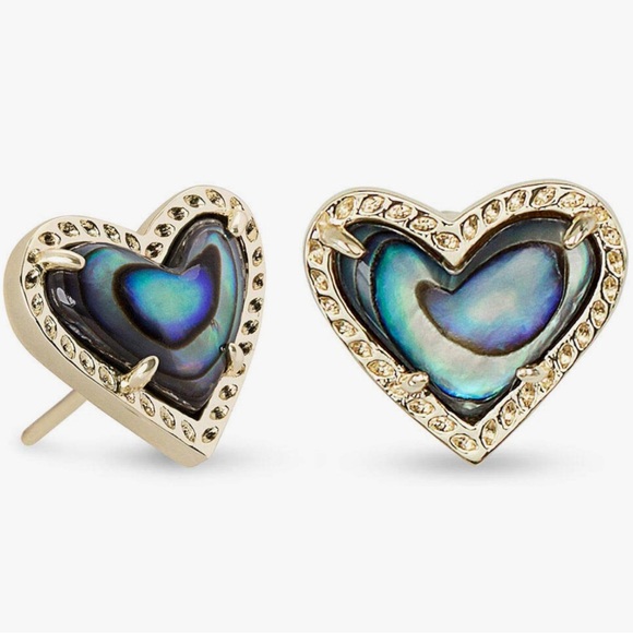 Kendra Scott Jewelry - Kendra Scott Gold Ari Heart Abalone Shell Stud earrings new without tags